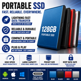 Kannettava SSD | Nopea Tiedonsiirto | Ulkoinen Tallennusasema, USB-C