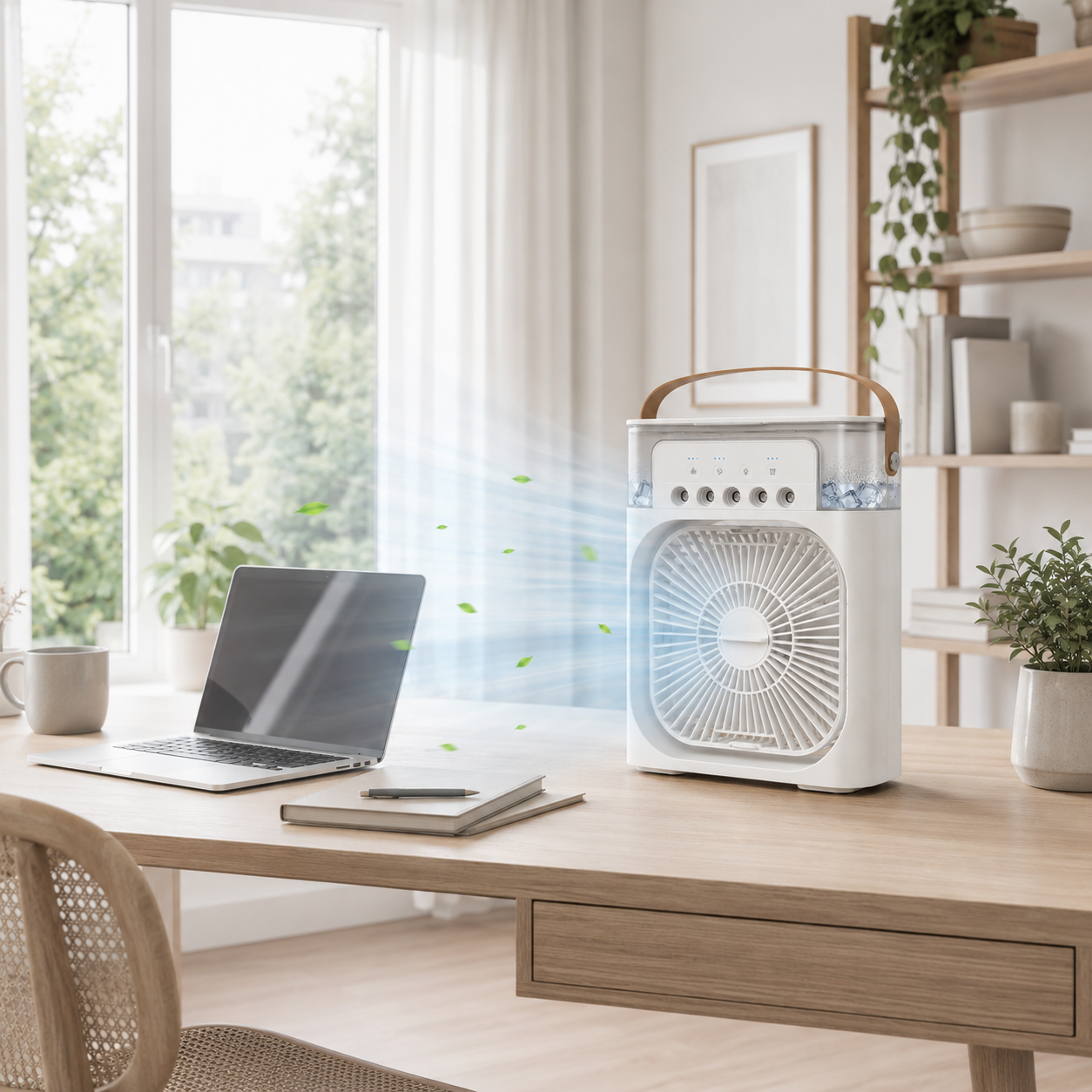 Kannettava ilmastointilaite | 3-in-1 ilmanjäähdytin | USB-C, 600 ml säiliö