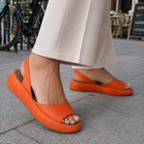 Damer - Afslappede Peep-Toe-Sandaler - Komfortable og stilfulde - Ideelle til sommeren