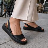 Damer - Afslappede Peep-Toe-Sandaler - Komfortable og stilfulde - Ideelle til sommeren