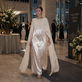Long Satin Dress | Women's Elegant Luxurious Style | For Party and Evening Wear