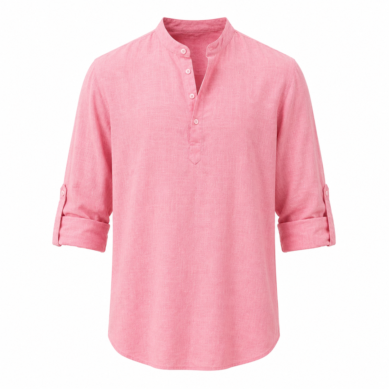 Herre hørskjorte | Åndbar skjorte med krave, let casual-stil