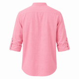 Herre hørskjorte | Åndbar skjorte med krave, let casual-stil