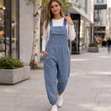Naisten Retro Jumpsuit – Leveälahkeiset Haalarit