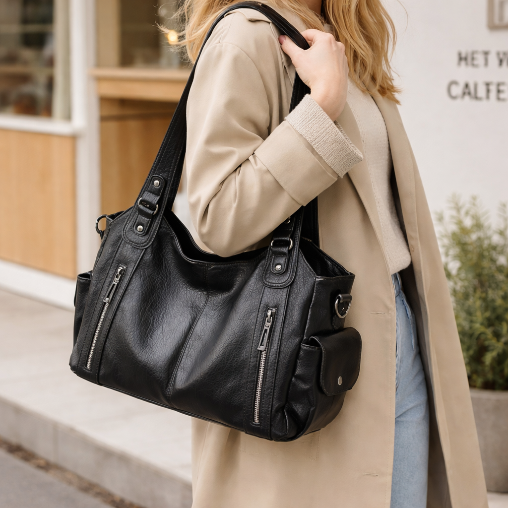 Amber - Vegaaninahkainen Olkalaukku Naisille