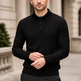 Miesten kašmirinneule | Polo-kaulus | Pehmeä, pullover