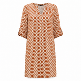 Naisten kesämekko | Kuviollinen V-pääntie mekko | Rento midi