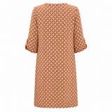 Naisten kesämekko | Kuviollinen V-pääntie mekko | Rento midi