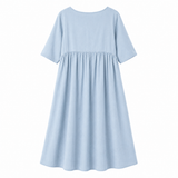 Pellavamekko | Taskullinen Maxi Mekko, Väljä | Rennon Tyylikäs