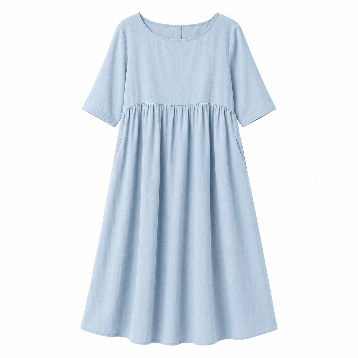 Pellavamekko | Taskullinen Maxi Mekko, Väljä | Rennon Tyylikäs