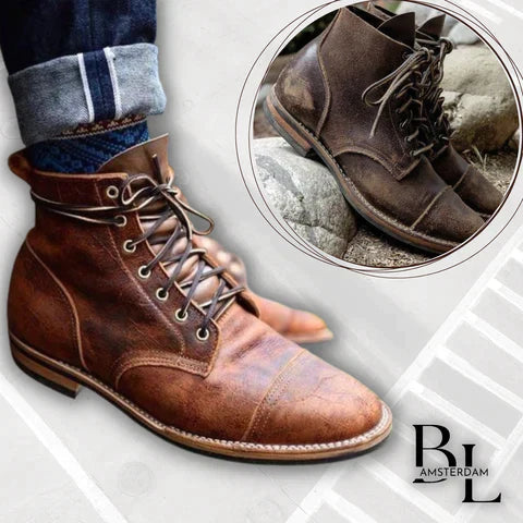 David - Saappaat Retro Nauhalliset en Cuir - Mode Chic-Kengät Miehet-EmiyoSuomi