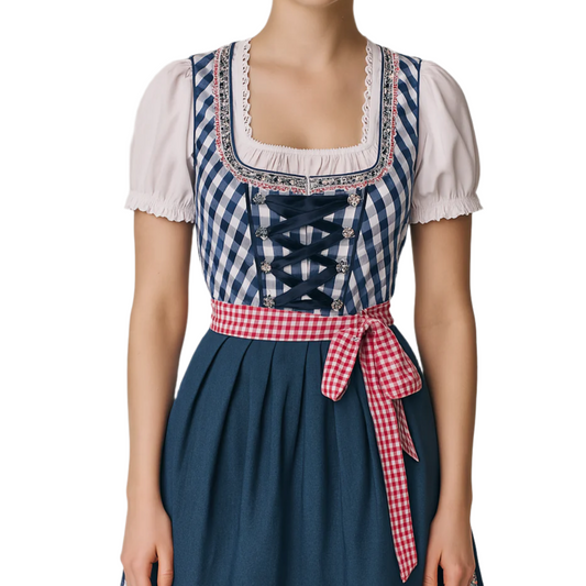 Damen Dirndl Kleid - Atmungsaktives Material - Oktoberfest Stil
