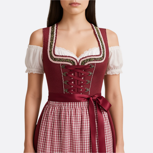 Dame Dirndl Mekko - Korkealaatuinen Materiaali - Perinteinen Oktoberfest Asu