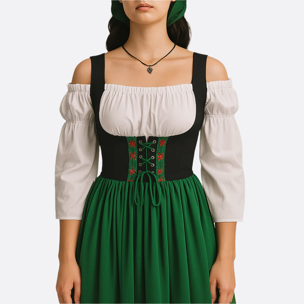 Naisten Pitkä Oktoberfest Dirndl Mekko - Kevyt Materiaali - Perinteinen Suunnittelu