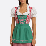 Naisten Oktoberfest Dirndl Mekko - Pehmeä Materiaali - Klassinen Tyyli - Yksityiskohtainen Perinteinen Juhlapuku