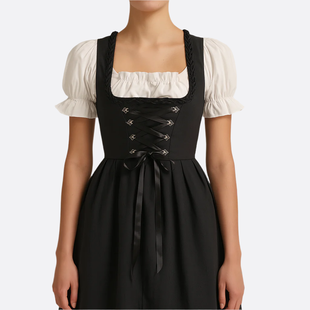 Dame Dirndl Mekko - Kevyt Kangas - Perinteinen Oktoberfest Ilme