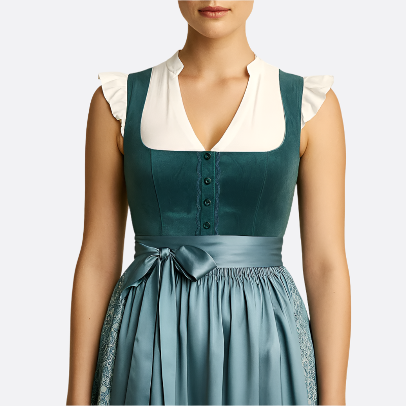 Naisten Dirndl Mekko - Kestävä Kangas - Vintage Oktoberfest Trachten