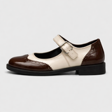 Naisten Mary Jane -kengät | Kaksivärinen | Säädettävä nauha, Vintage Brogue