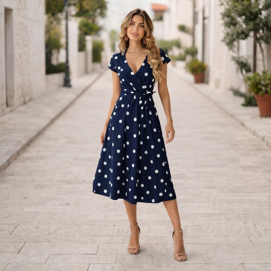 Polka Dot -mekko | Tyylikkäät, iloiset tyyli | Kesämuoti