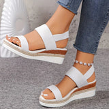 Naisten Kiilakorkoiset Sandaalit | Espadrille, Platformityyli | Elastinen Nauha