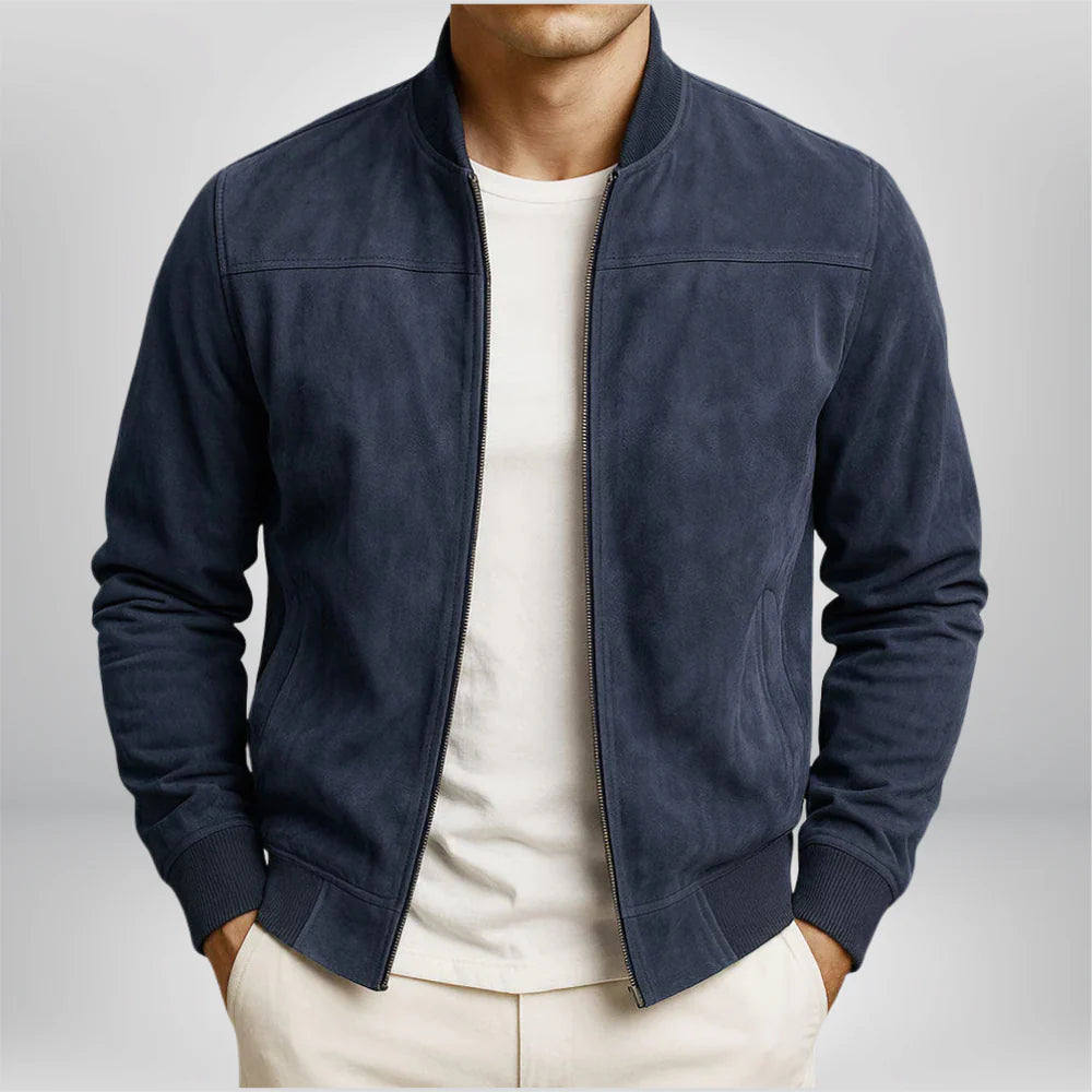 Quinn | Miesten Nahka Bomber-takki | Moderni urbaani tyyli