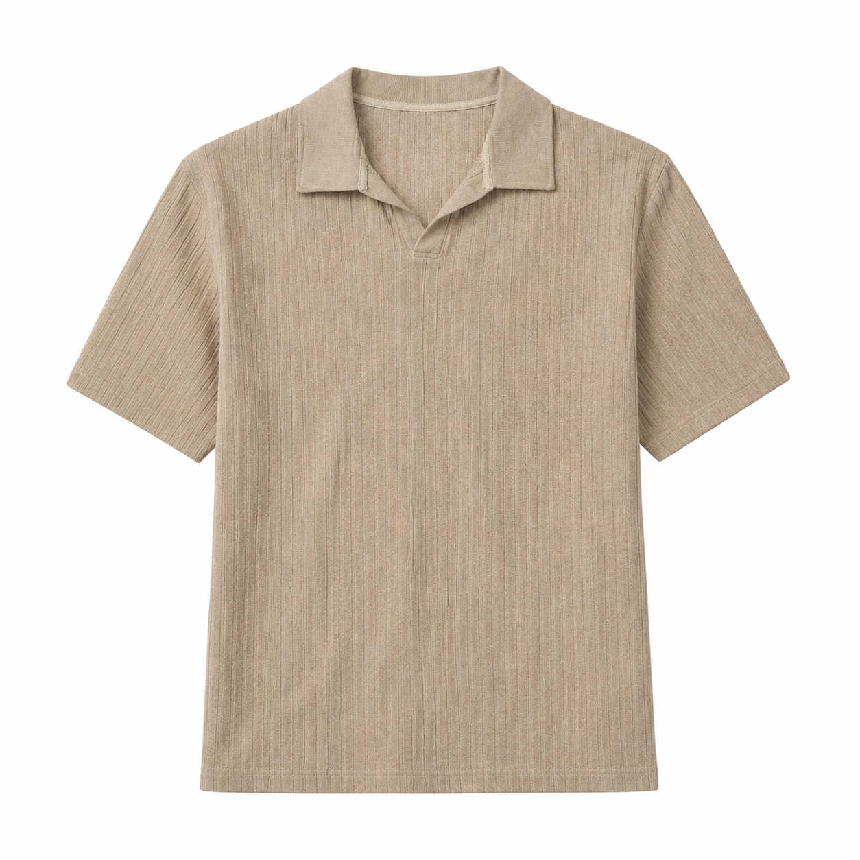 Men's Turtleneck Shirt | White, Short Sleeve | Minimalist