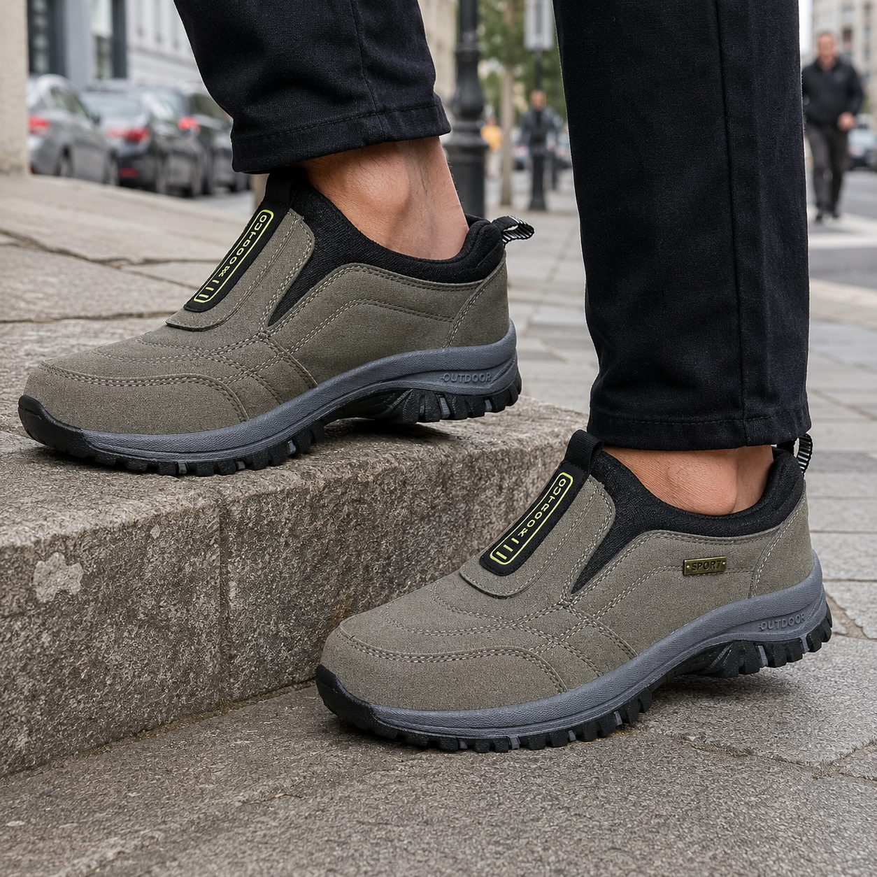 Heren wandelschoenen - lichte zool - antislip