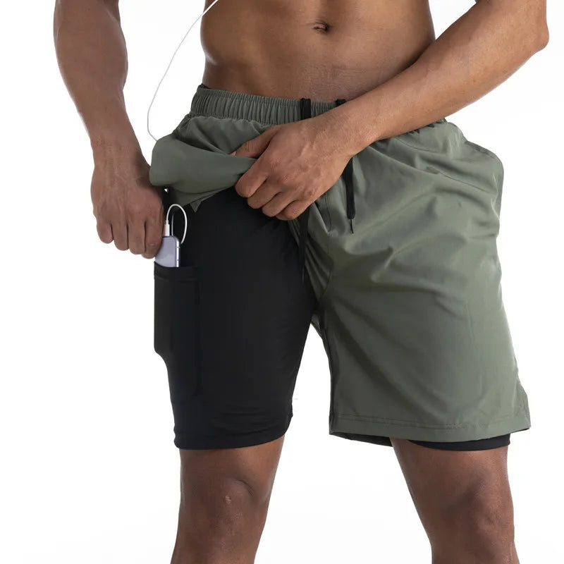 Titan - Juoksushortsit sisävuorella - Puhelintasku-Sportbroek man-EmiyoSuomi