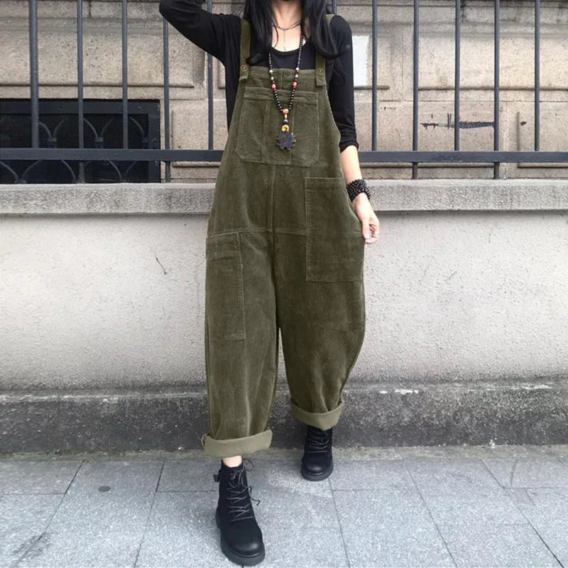 ZANZEA Vintage Haalarit - Syksyiset Oversize Housut-One-Pieces-EmiyoSuomi