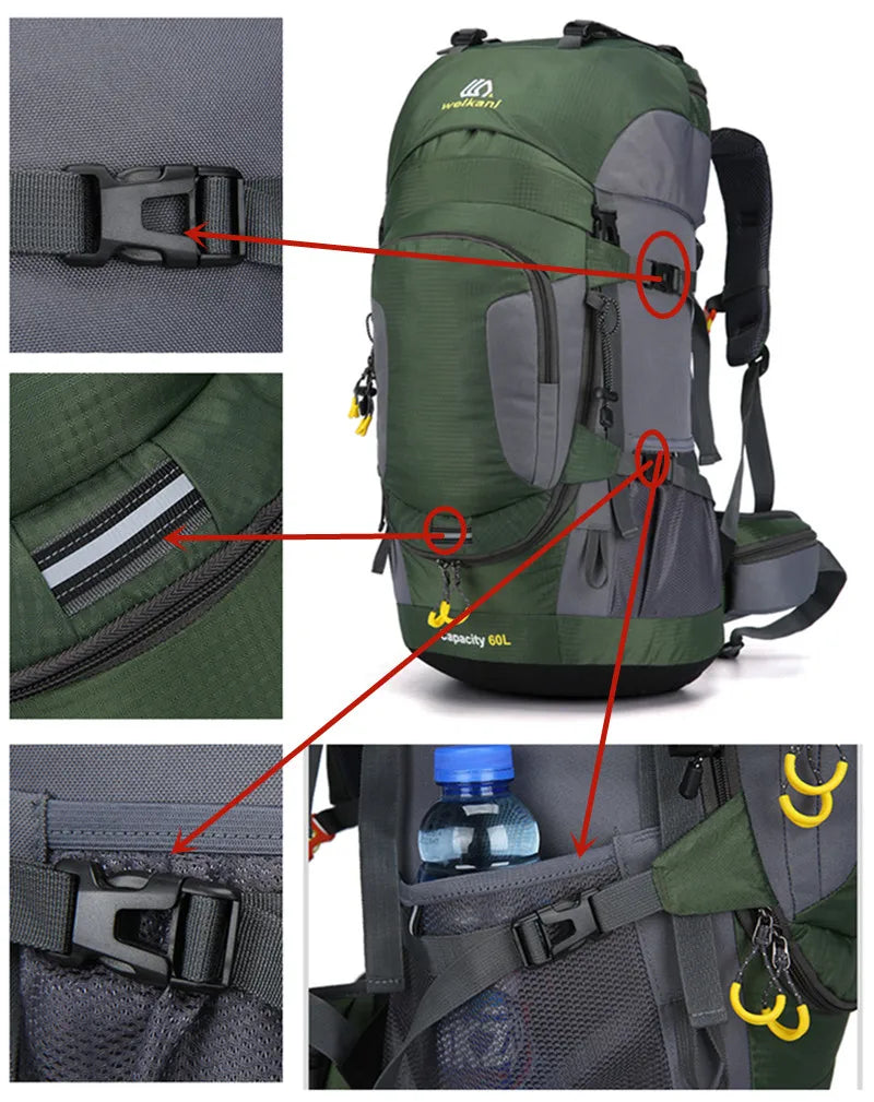 60L Vedenpitävä Matkalaukku Rucksack - AdventurePro