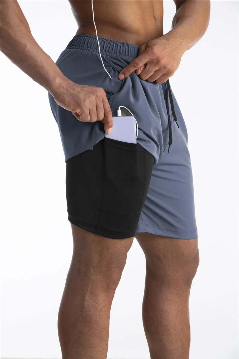 Titan - Juoksushortsit sisävuorella - Puhelintasku-Sportbroek man-EmiyoSuomi