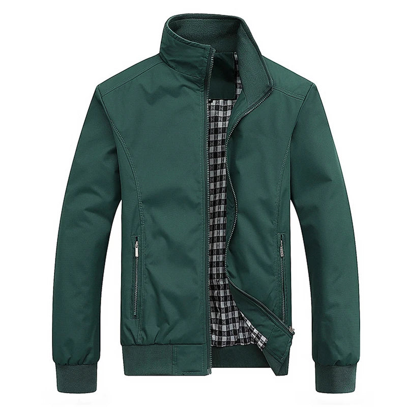 Miesten bomber takki slim fit huppu, kevät ja syksy