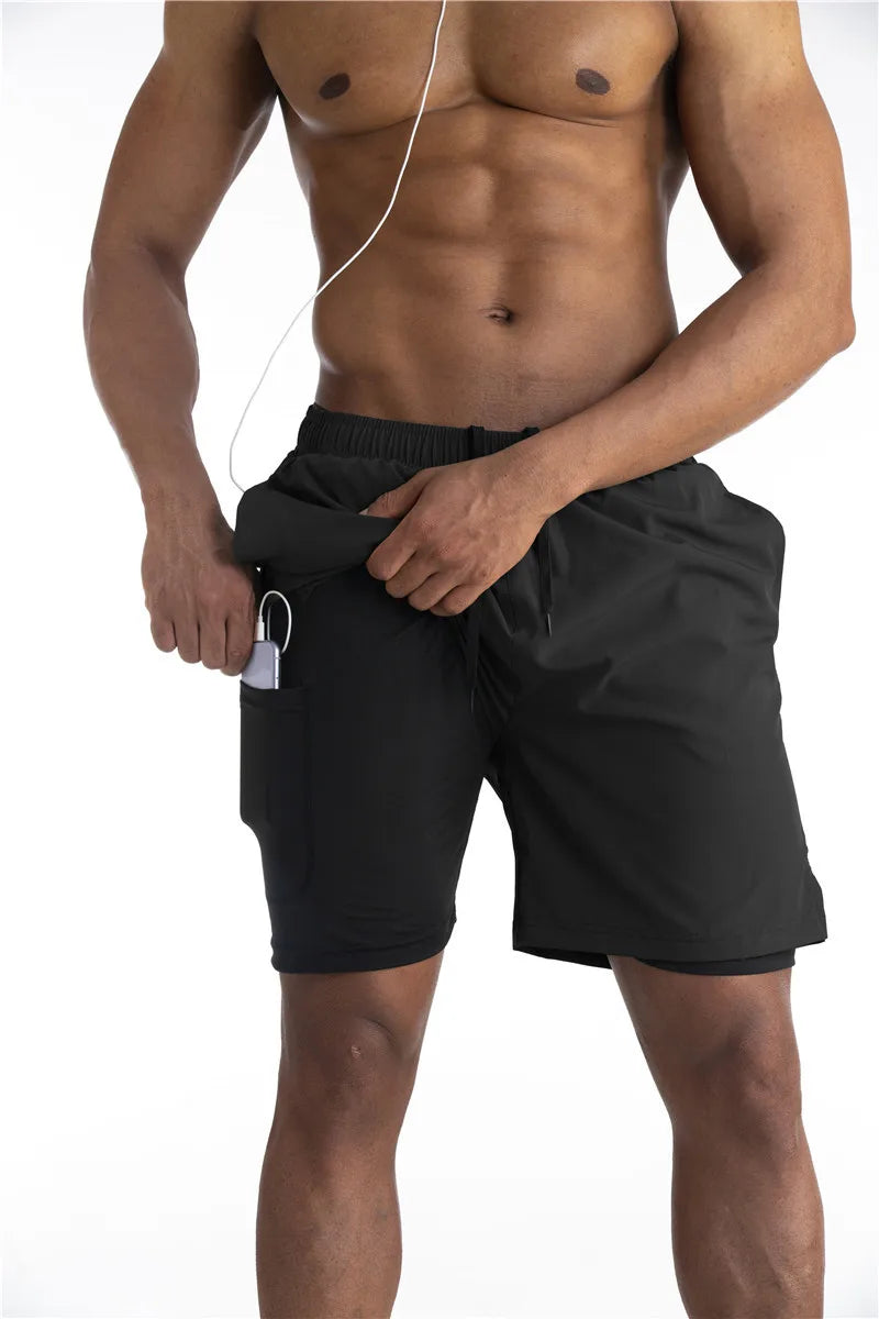 Titan - Juoksushortsit sisävuorella - Puhelintasku-Sportbroek man-EmiyoSuomi
