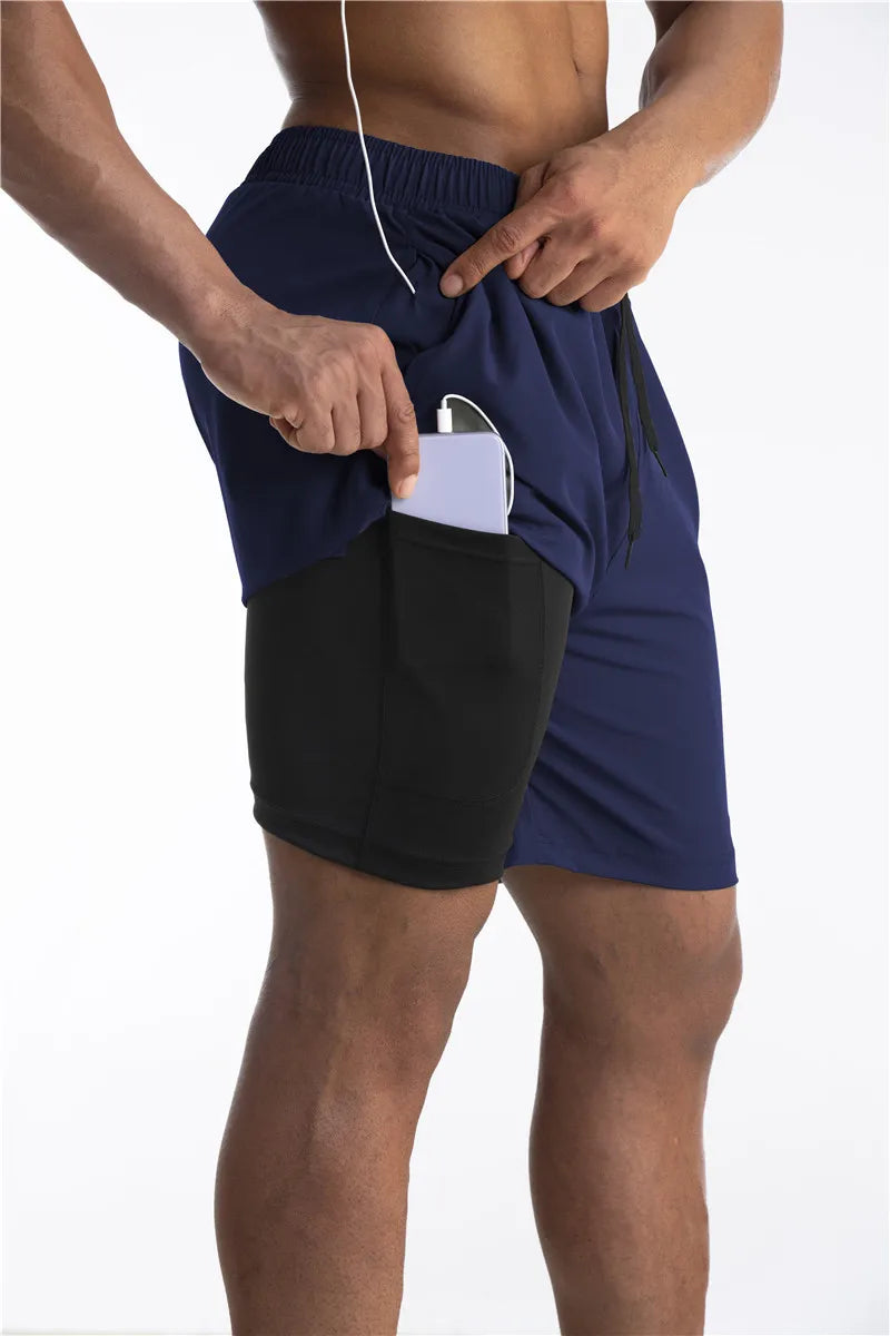 Titan - Juoksushortsit sisävuorella - Puhelintasku-Sportbroek man-EmiyoSuomi