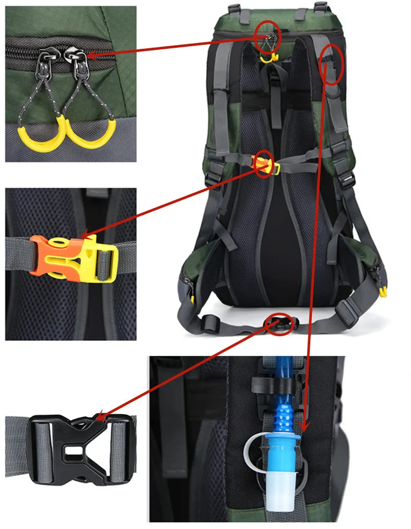 60L Vedenpitävä Matkalaukku Rucksack - AdventurePro