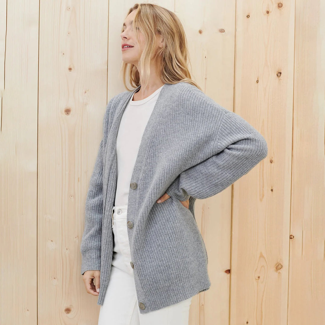 Naisten kaschmir cardigan oversized väljä istuvuus