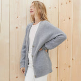 Naisten kaschmir cardigan oversized väljä istuvuus