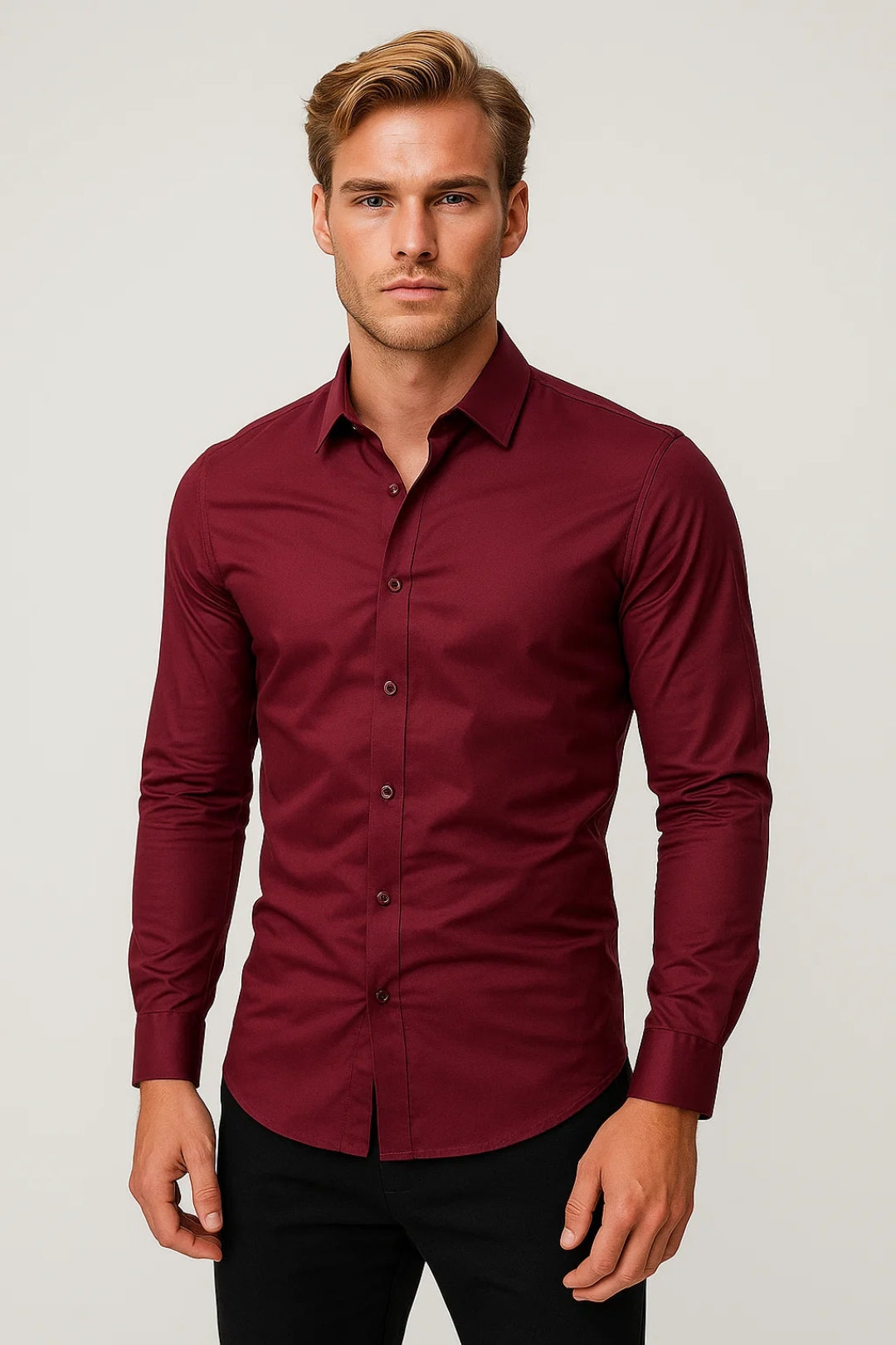 Miesten paita | Pitkät hihat, slim fit
