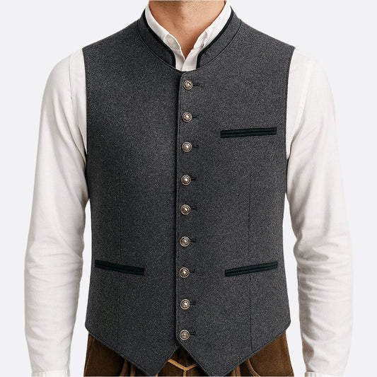 Herre Traditionel Vest - Højkvalitets Stof - Klassisk Stilfuld Festvest