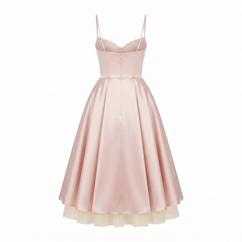 Midi-jurk cocktail lichtroze - elegant voor dames