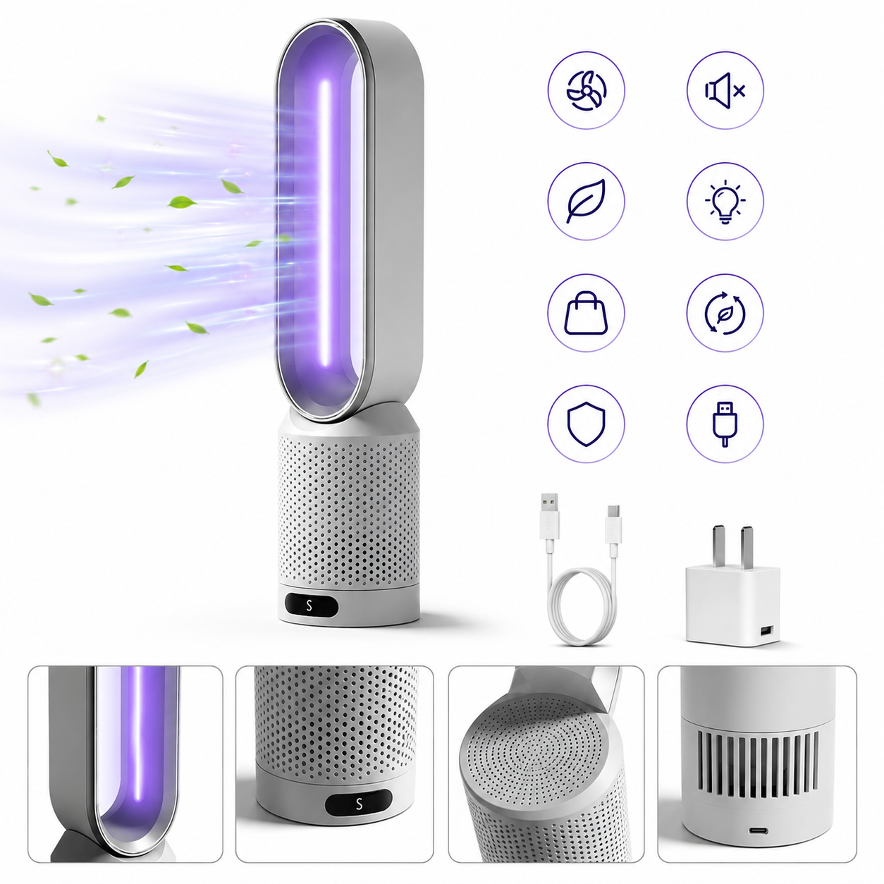 Ilmajäähdytin | UV-puhdistimella, 3-in-1 | Hiljainen, energiatehokas
