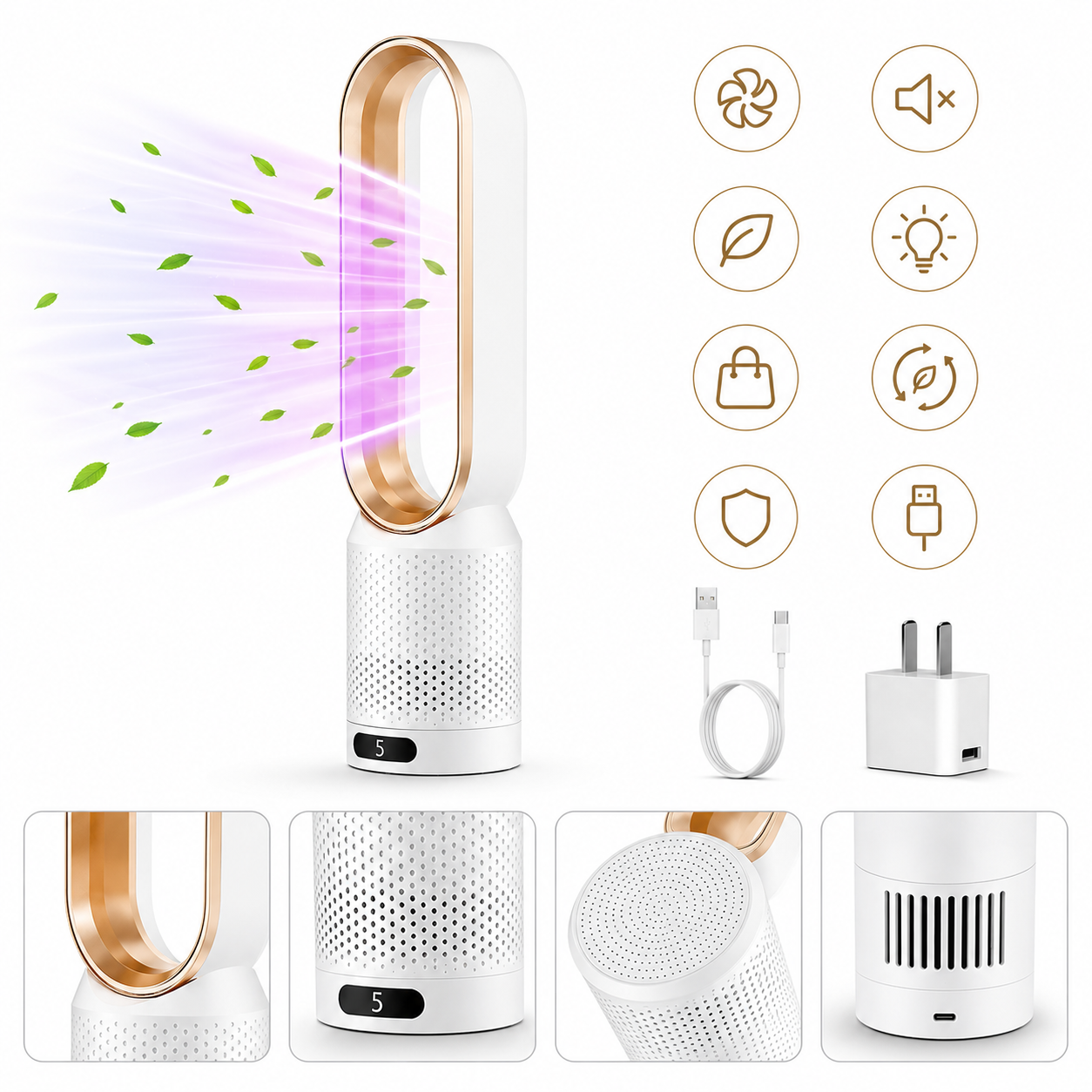 Luftkühler | Mit UV-Reiniger, 3-in-1 | Leise, energieeffizient