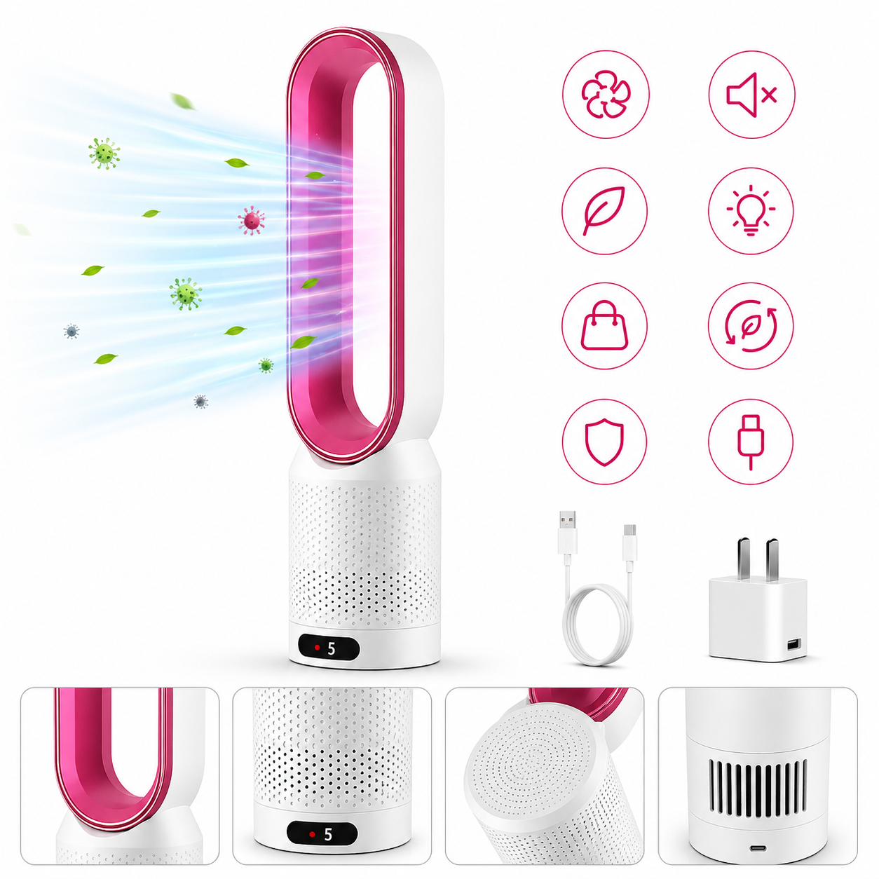 Luftkühler | Mit UV-Reiniger, 3-in-1 | Leise, energieeffizient