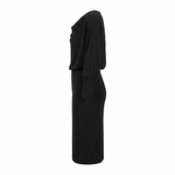 Women's Midi Dress | Knit Dress, Bodycon | Draped Collar