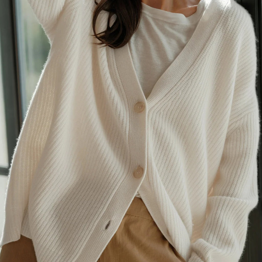 Naisten kaschmir cardigan oversized väljä istuvuus