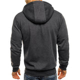 Miesten hoodie | Vetoketjulla, rentoileva istuvuus | Harmaa