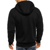 Miesten hoodie | Vetoketjulla, rentoileva istuvuus | Harmaa