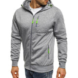 Miesten hoodie | Vetoketjulla, rentoileva istuvuus | Harmaa