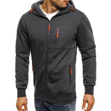 Miesten hoodie | Vetoketjulla, rentoileva istuvuus | Harmaa