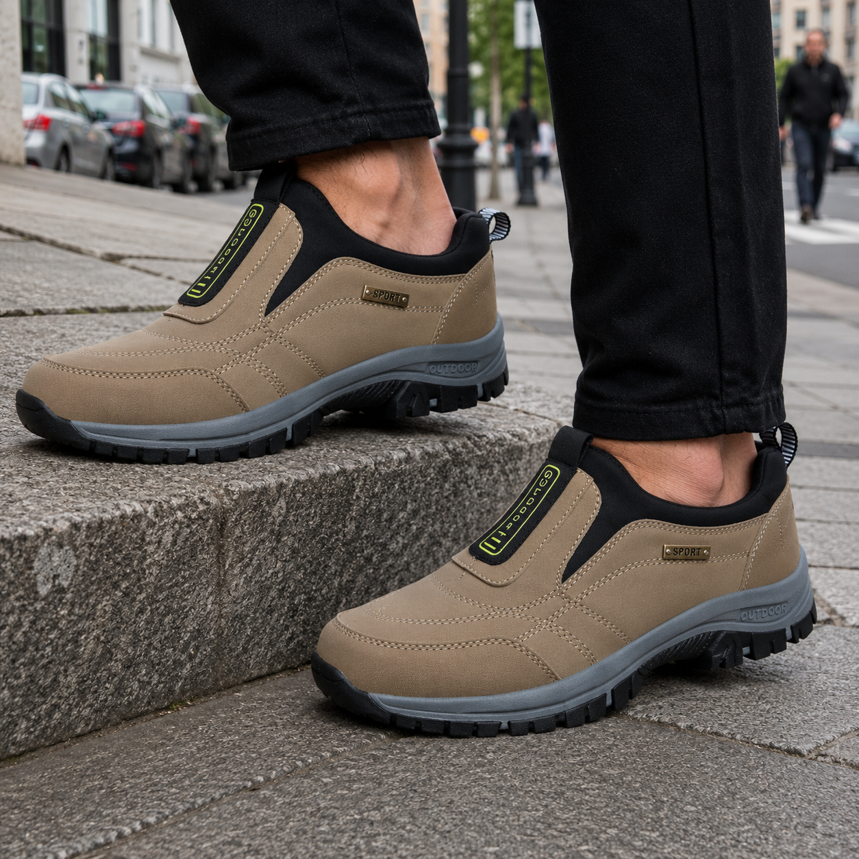 Heren wandelschoenen - lichte zool - antislip